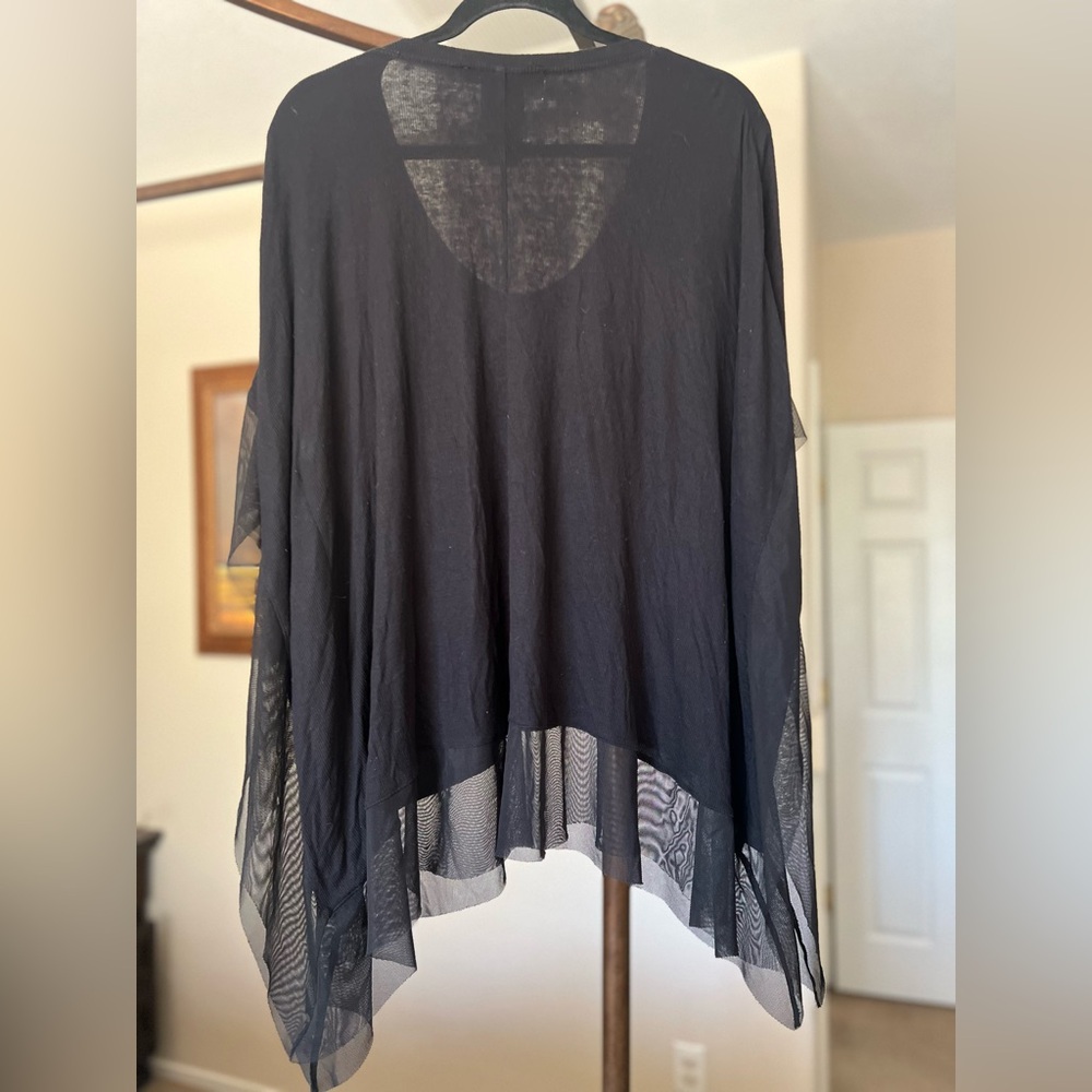 BCBGMaxAzria Black Sheer Top - Picture 4 of 10